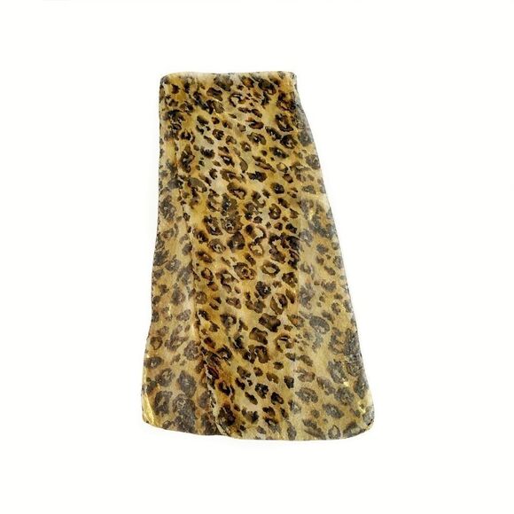 Vintage Oscar De La Renta  Studio,animal print scarf with metallic gold scarf - Picture 8 of 13
